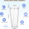 SNOW GLOBE 24OZ TUMBLER