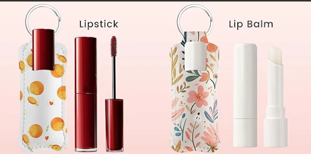 Wrapped Chapstick holder keychain