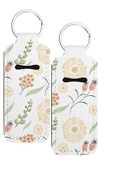 Wrapped Chapstick holder keychain