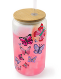 16oz frosted glass tumbler